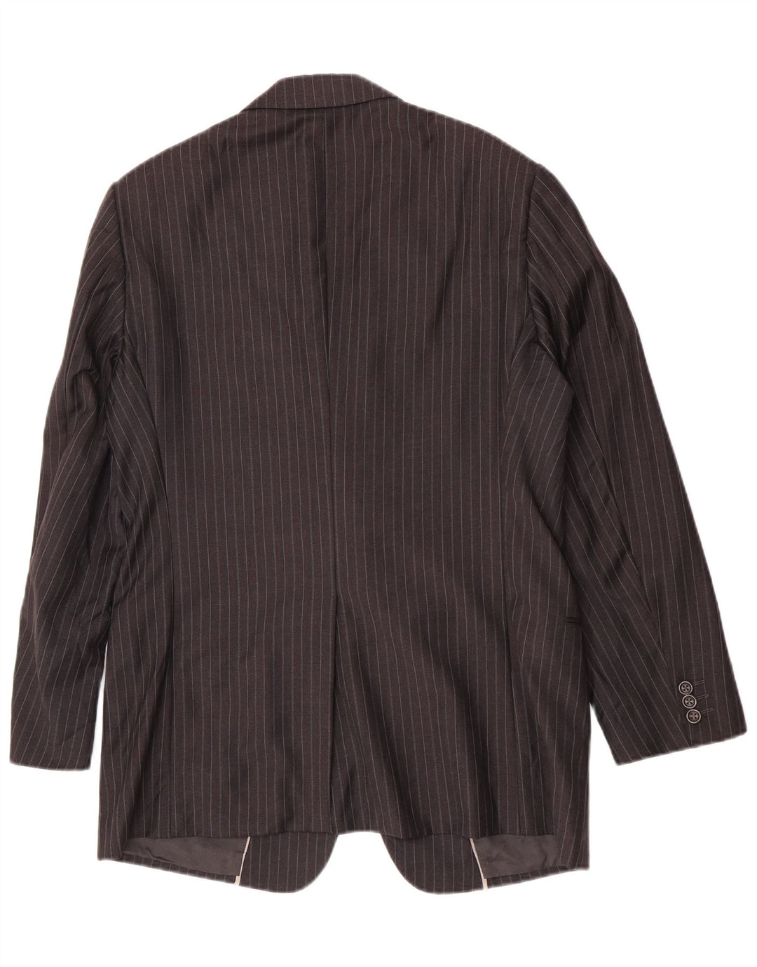 Jaqueta blazer masculina Armani Collezioni com 2 botões IT 52 XL cinza risca de giz lã