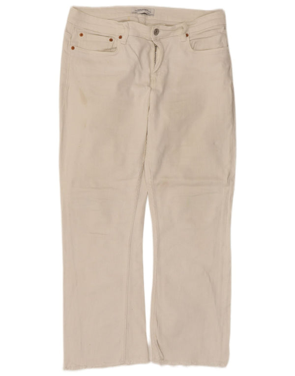 Calça jeans feminina ZARA EU 40 médio W30 L25 algodão branco