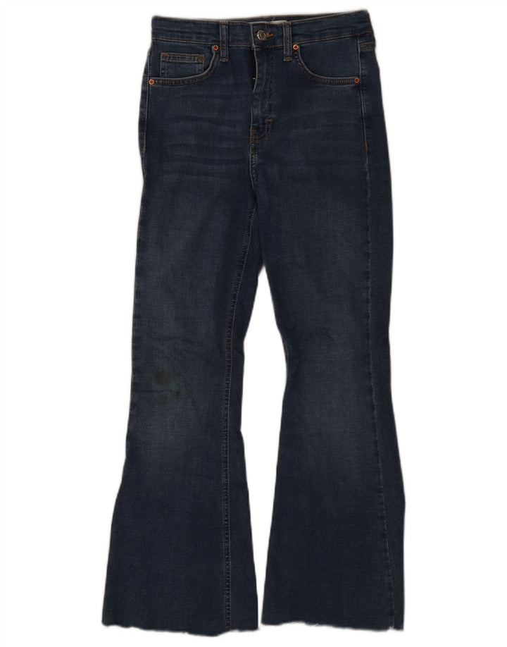 Topshop feminino Jamie Flared Jeans W28 L30 azul marinho