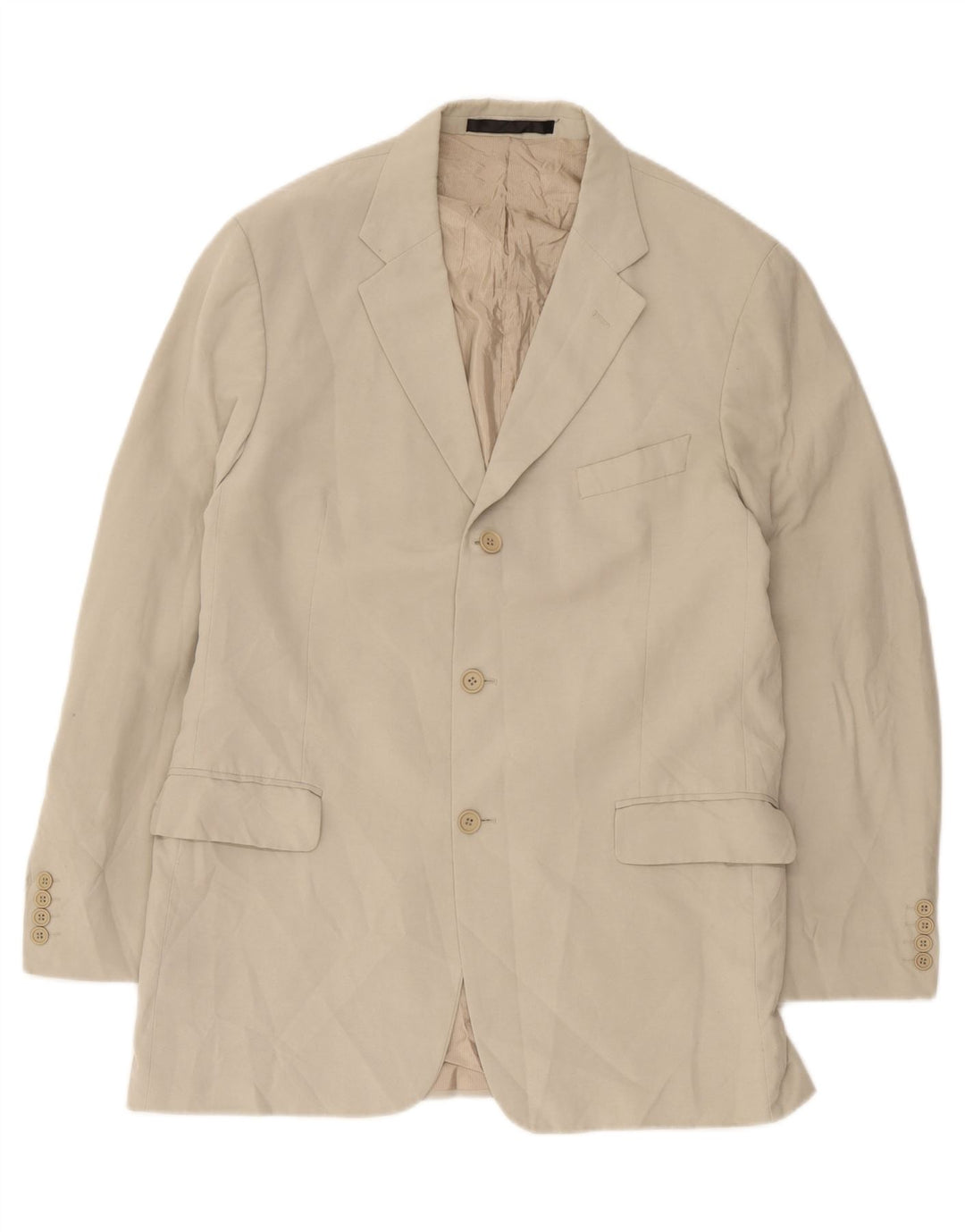 Jaqueta blazer masculina de 3 botões Marks & Spencer Reino Unido 38 médio bege