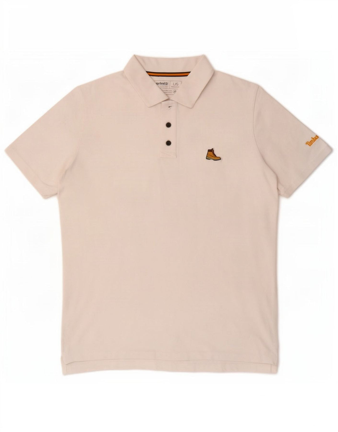 Camisa polo masculina Timberland Regular Fit grande algodão branco