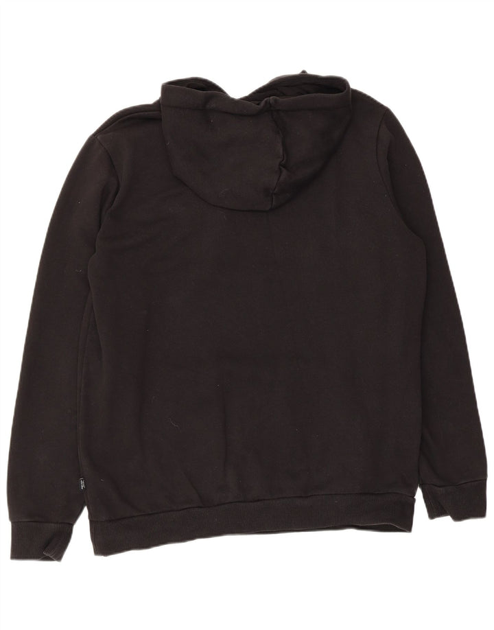 Puma masculino gráfico moletom com capuz médio algodão preto