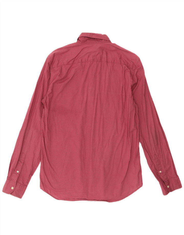 Camisa masculina Slim Fit da Gap, algodão médio com bolinhas cor de vinho