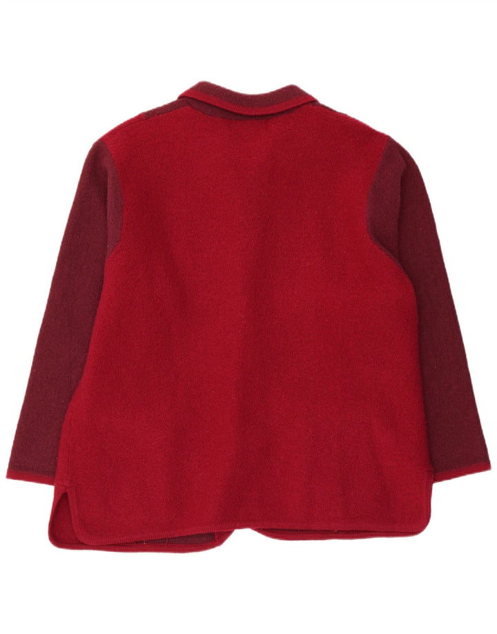 Jaqueta blazer feminina CASAMIA de ajuste solto Reino Unido 16 grande bloco colorido cor de vinho