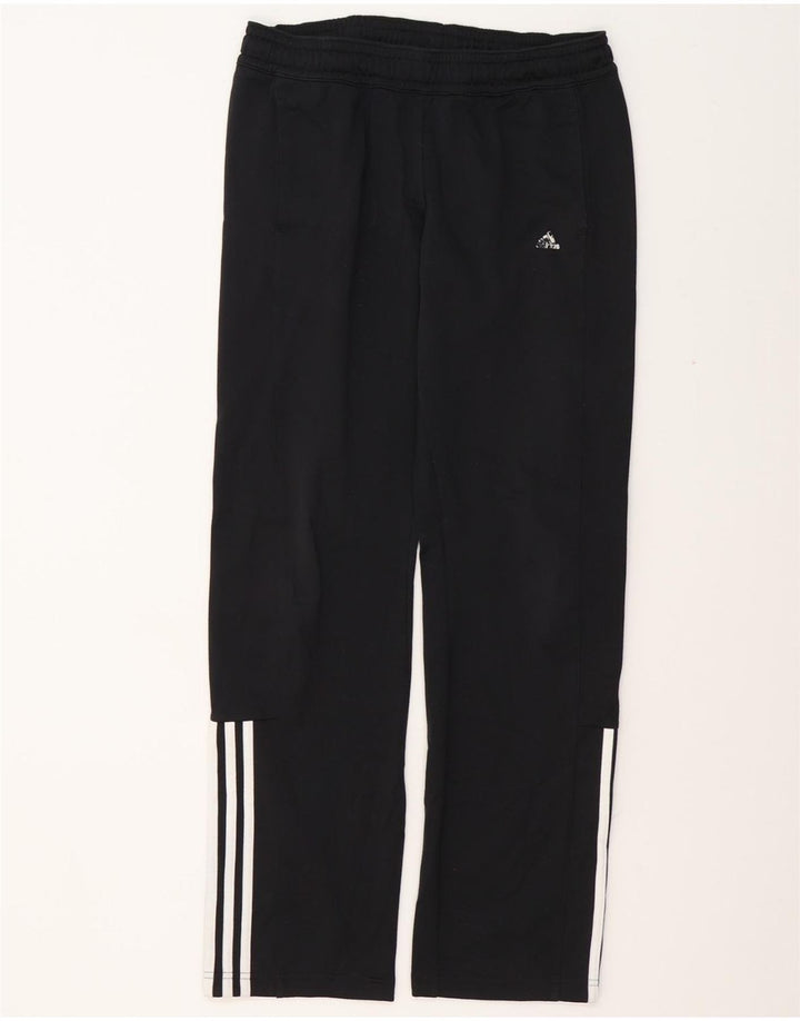 Calça de treino feminina Adidas UK 8/10 pequena poliéster preta