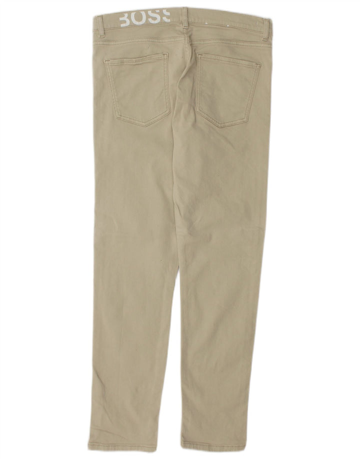 HUGO BOSS Jeans feminino cintura alta slim W29 L28 algodão verde