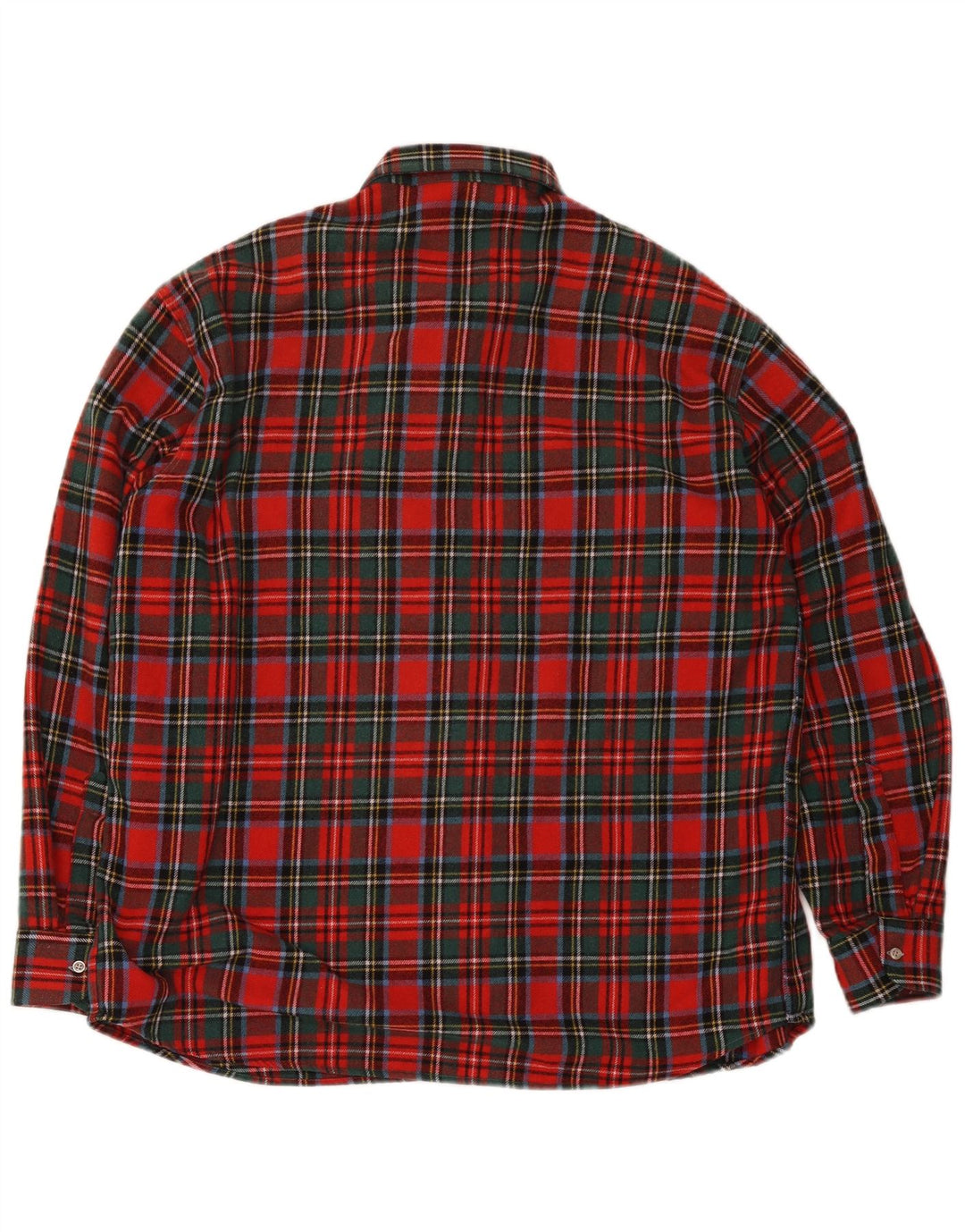 Camisa masculina vintage de flanela XL xadrez vermelho