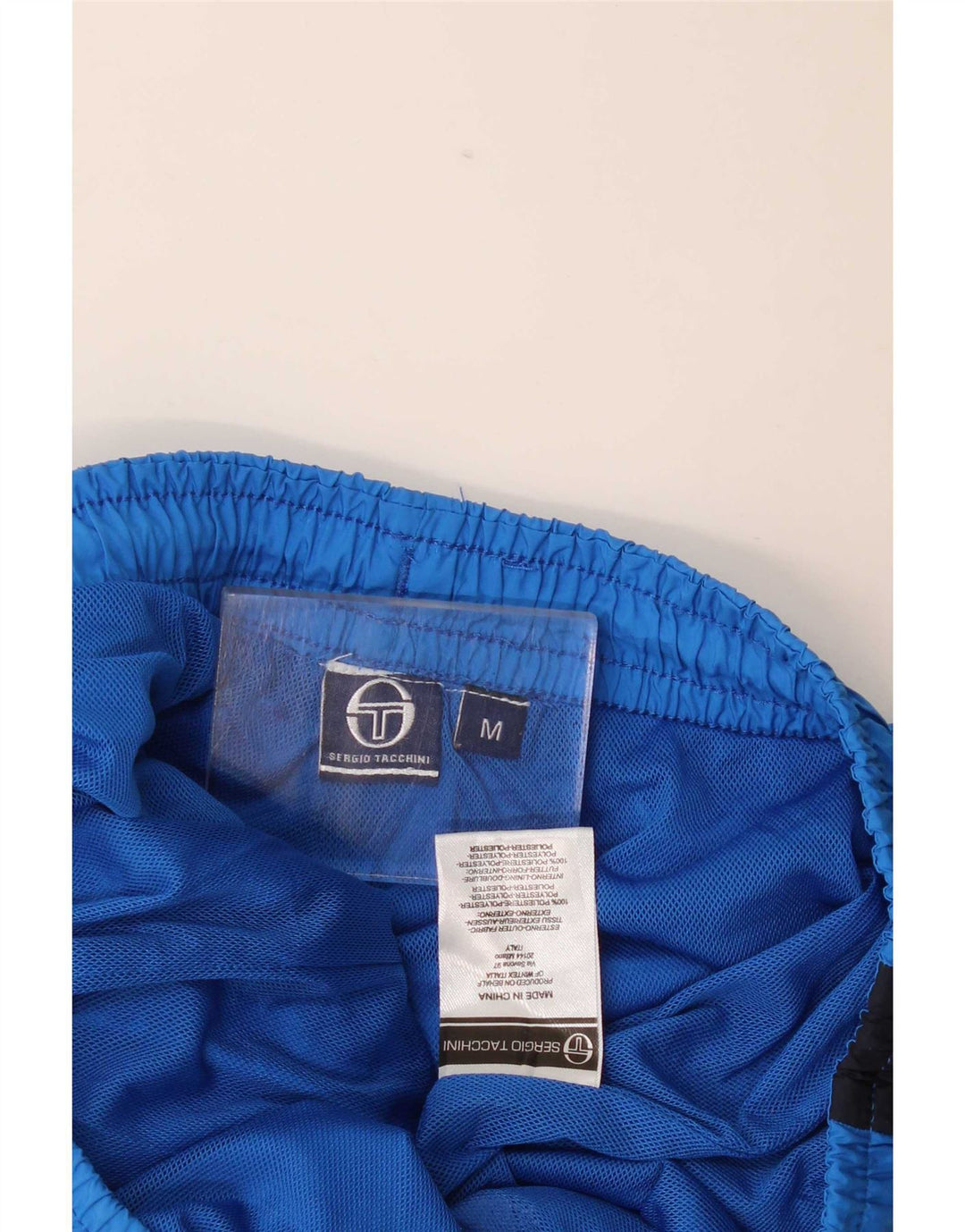 Calça de treino masculina Sergio Tacchini poliéster colorblock azul médio