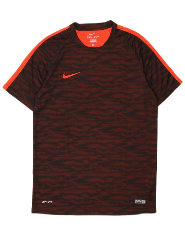 Camiseta Nike Masculina Dri Fit Top Médio Borgonha Animal Print Poliéster