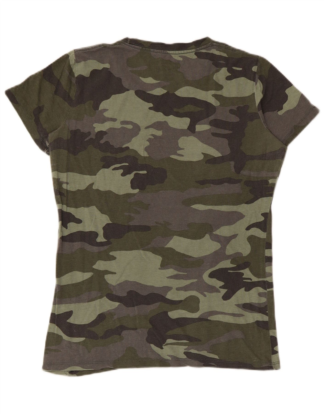 Camiseta feminina Converse com estampa gráfica UK 18 XL camuflagem cáqui