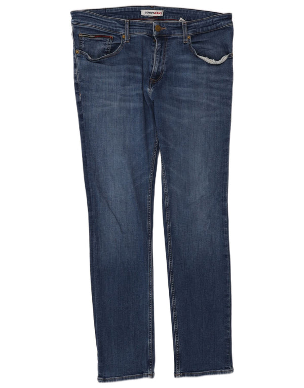 Tommy Hilfiger Masculino Scanton Slim Jeans W36 L32 Azul Algodão