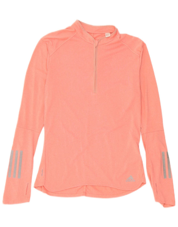 Adidas Womens Climalite Top Manga Longa Reino Unido 8/10 Pequeno Rosa Poliéster