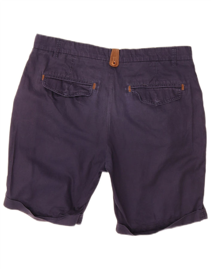 Zara Mens Chino Shorts EU 42 Grande W32 Azul Marinho