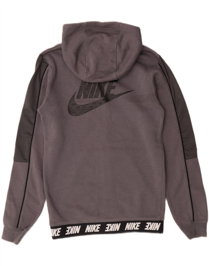 NIKE Mens Graphic Zip Hoodie Sweater XS Grey Cotton Vintage Nike and Second-Hand Nike from Messina Hembry 