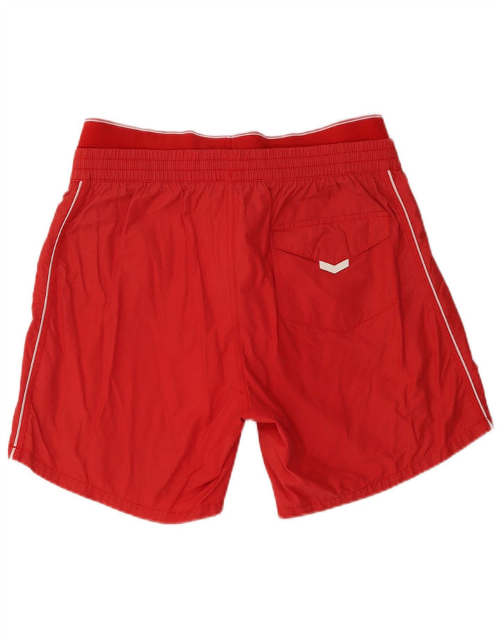 Shorts de natação masculino diesel gráfico médio algodão vermelho