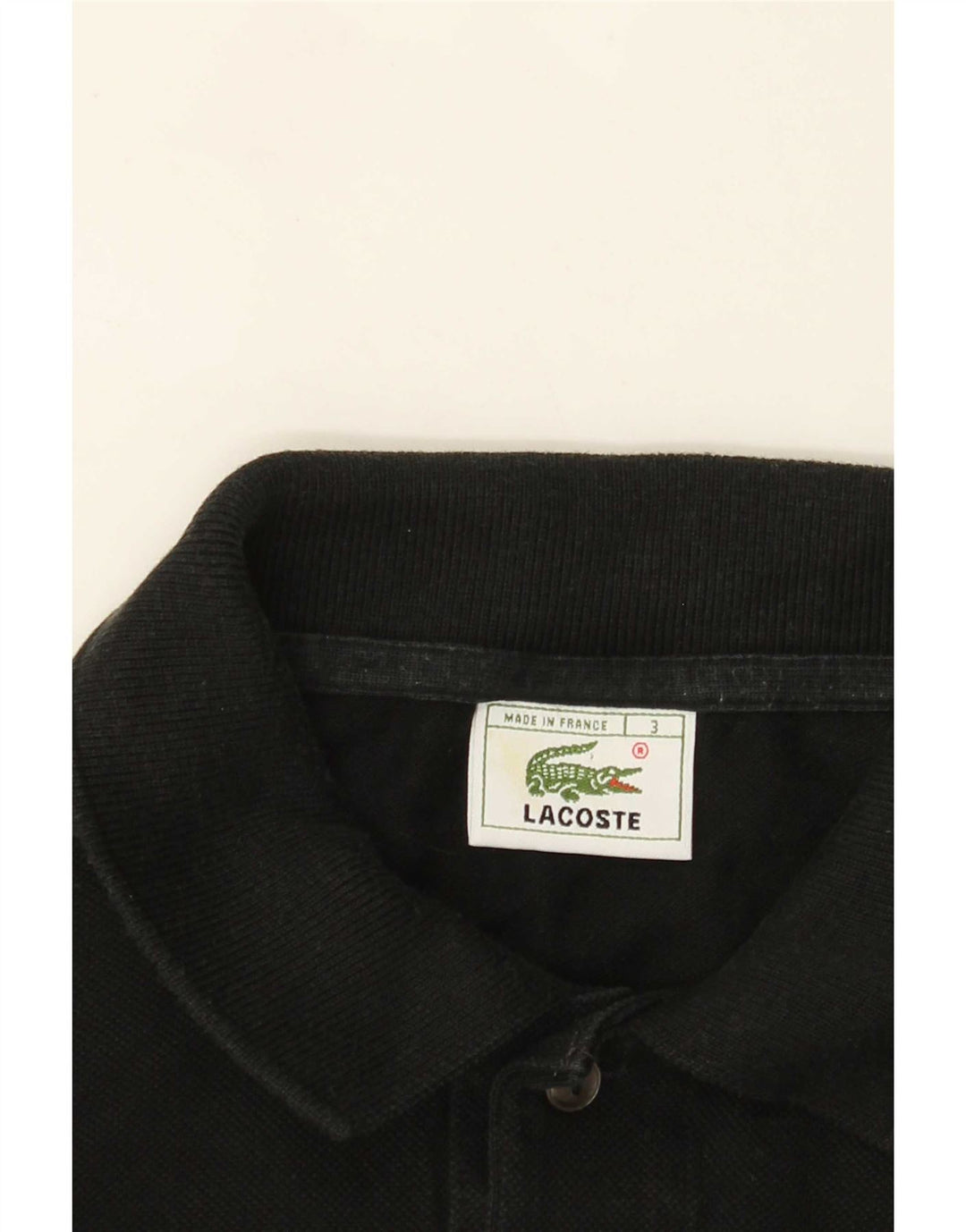 Camisa polo masculina de manga comprida Lacoste tamanho 3 pequena preta