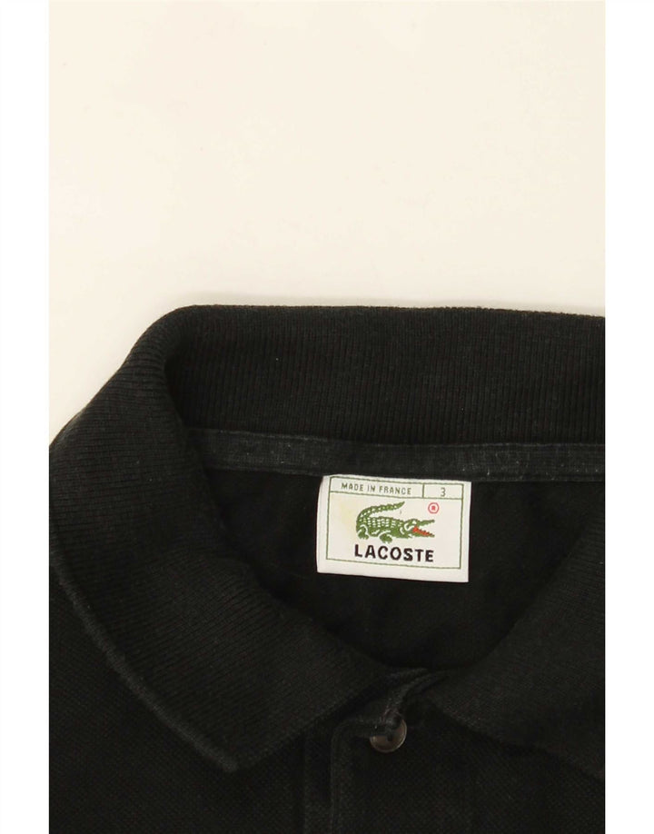 Camisa polo masculina de manga comprida Lacoste tamanho 3 pequena preta