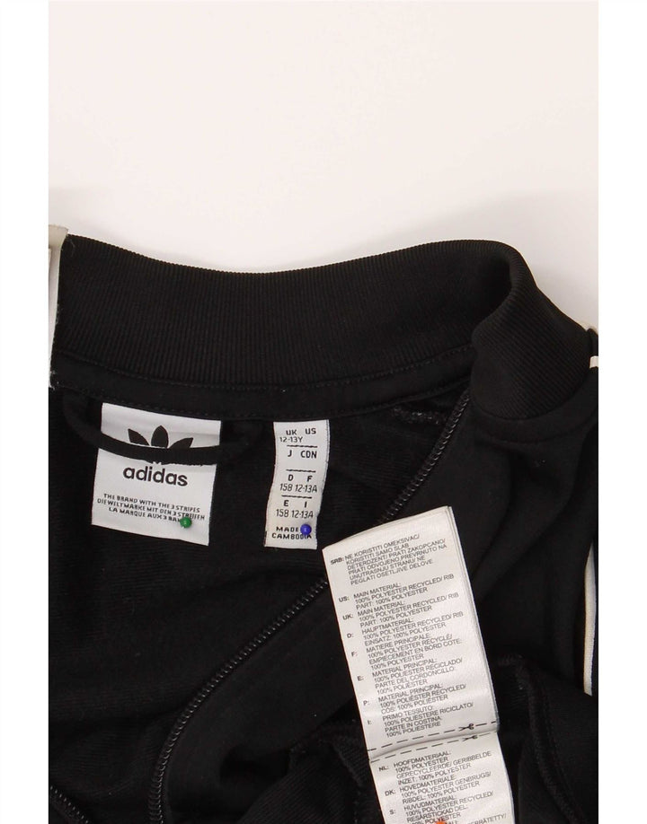 Casaco de treino Adidas Boys 12-13 anos preto poliéster