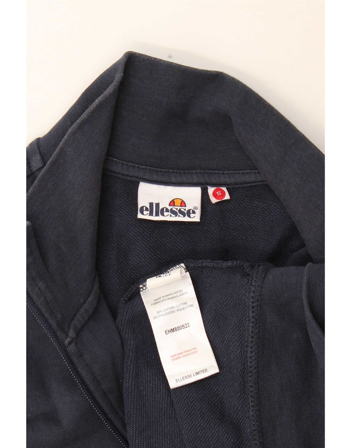 Jaqueta masculina de agasalho Ellesse pequena azul marinho de algodão colorblock