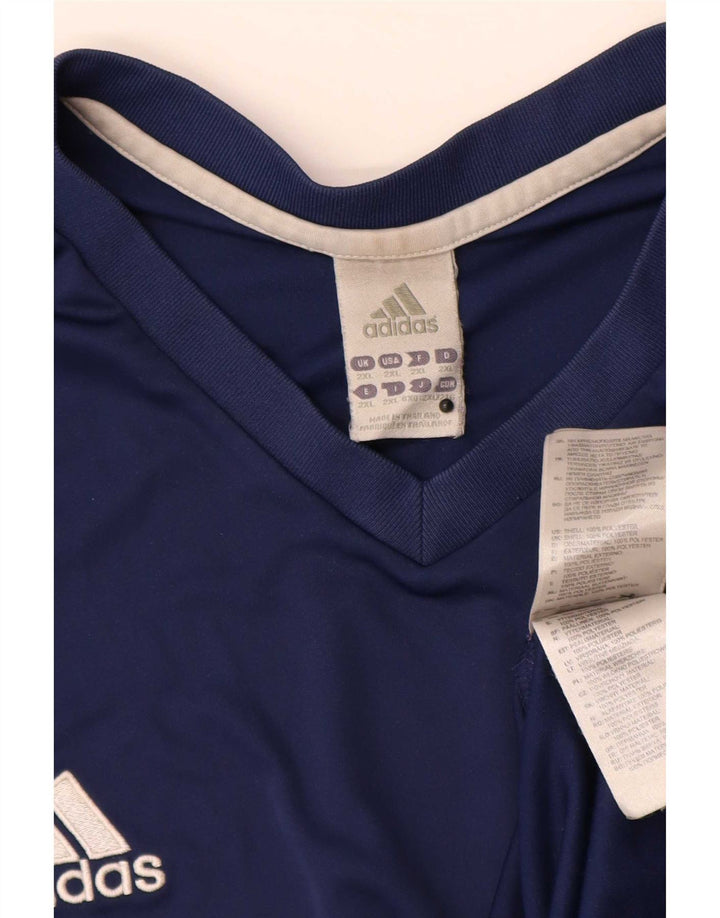 Camiseta masculina Adidas Top 2XL poliéster azul marinho