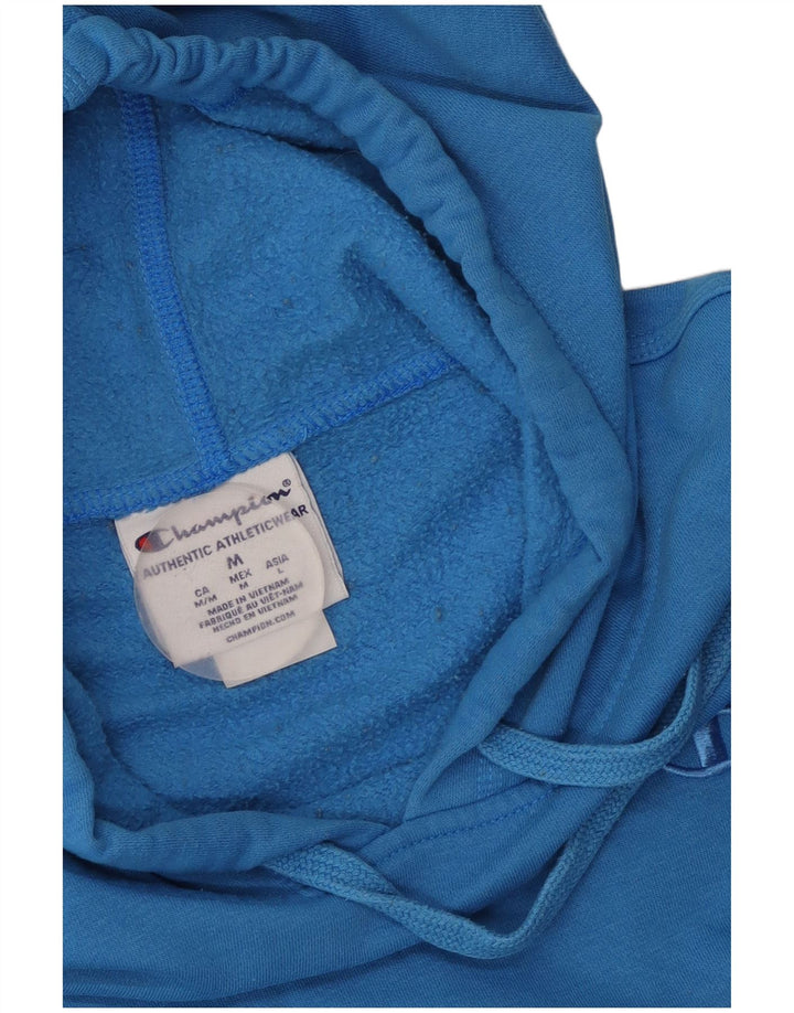 CHAMPION Suéter masculino com capuz e algodão colorido azul médio