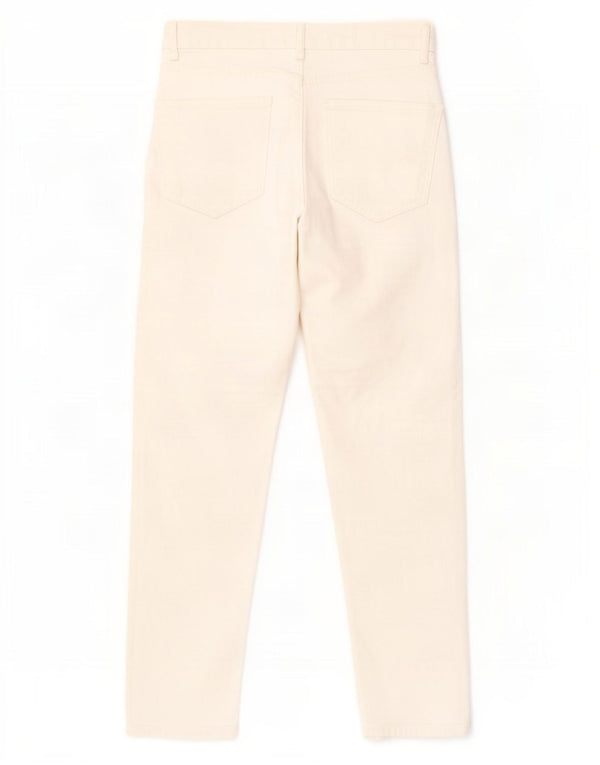Calça jeans feminina cintura alta Zara EU 36 XS W26 L27 algodão branco
