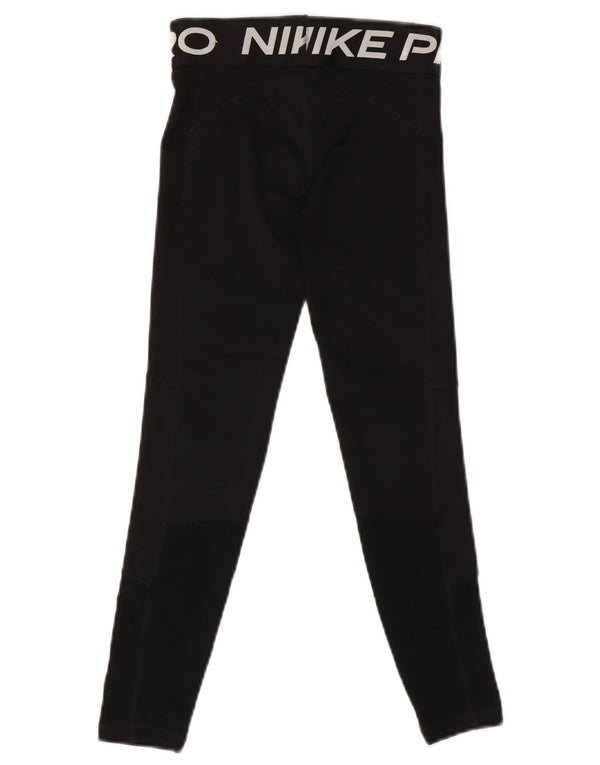 Leggings Nike Dri Fit Graphic para meninas de 9 a 10 anos, pequeno, preto, poliéster