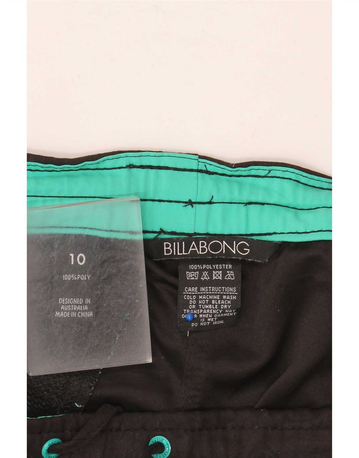 Shorts de natação feminino Billabong US 10 grande poliéster preto