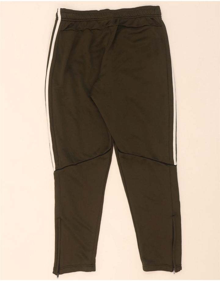 Calça de treino masculina Adidas grande poliéster cáqui