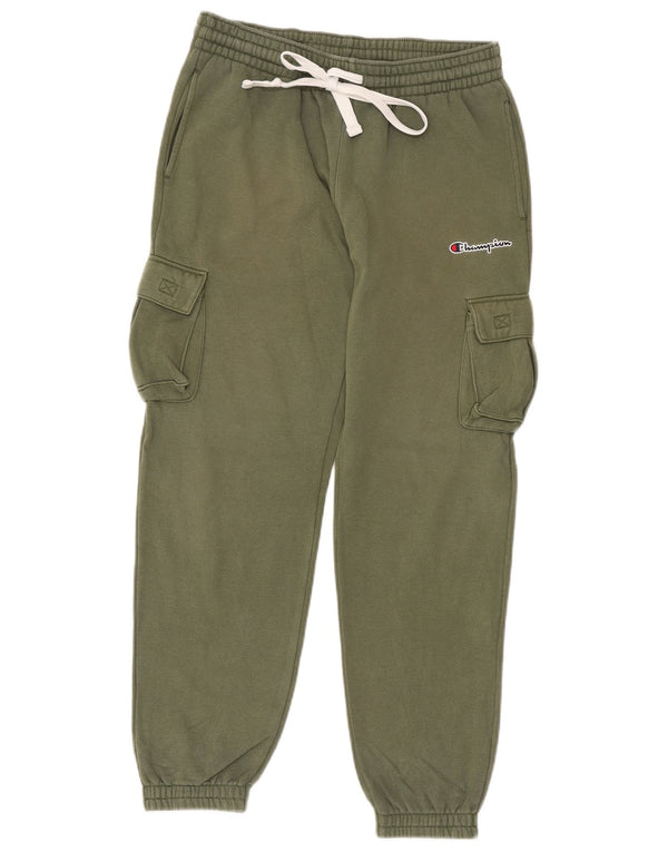 Calça esportiva masculina Champion Cargo Joggers grande de algodão cáqui