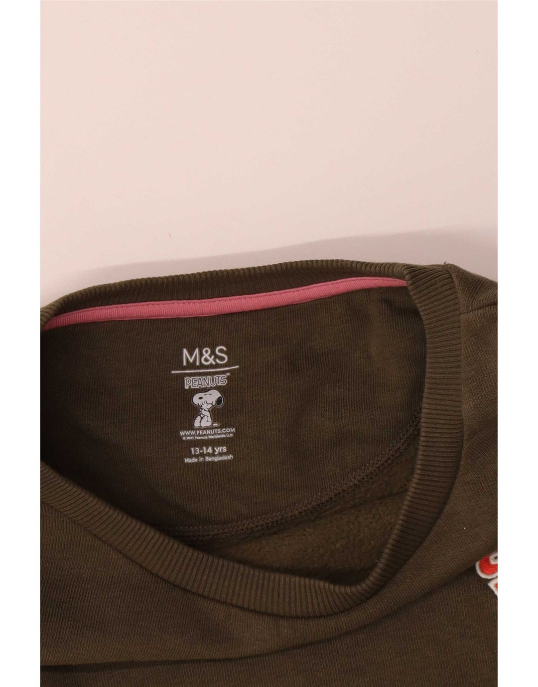 Suéter Marks & Spencer Girls Peanuts 13-14 anos cáqui