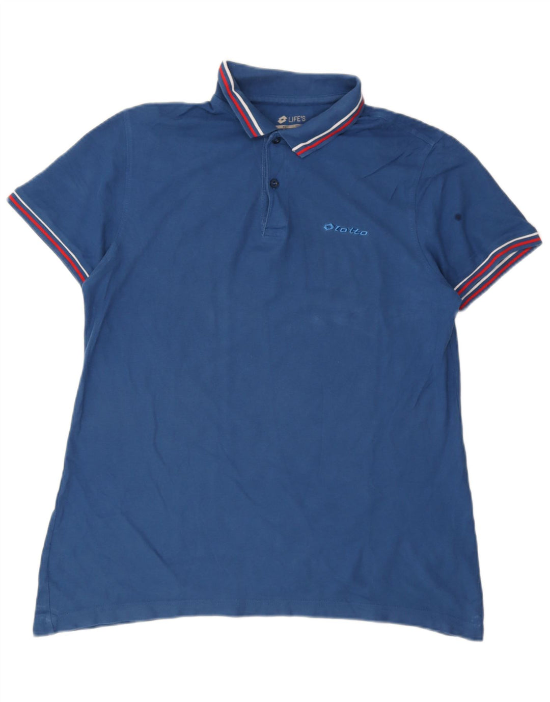 Camisa polo masculina Lotto grande algodão azul