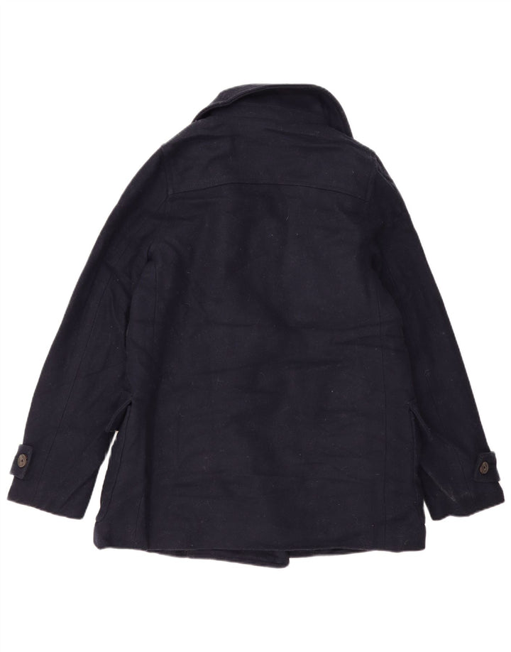 Casaco feminino Jack Wills Pea UK 12 lã azul marinho médio