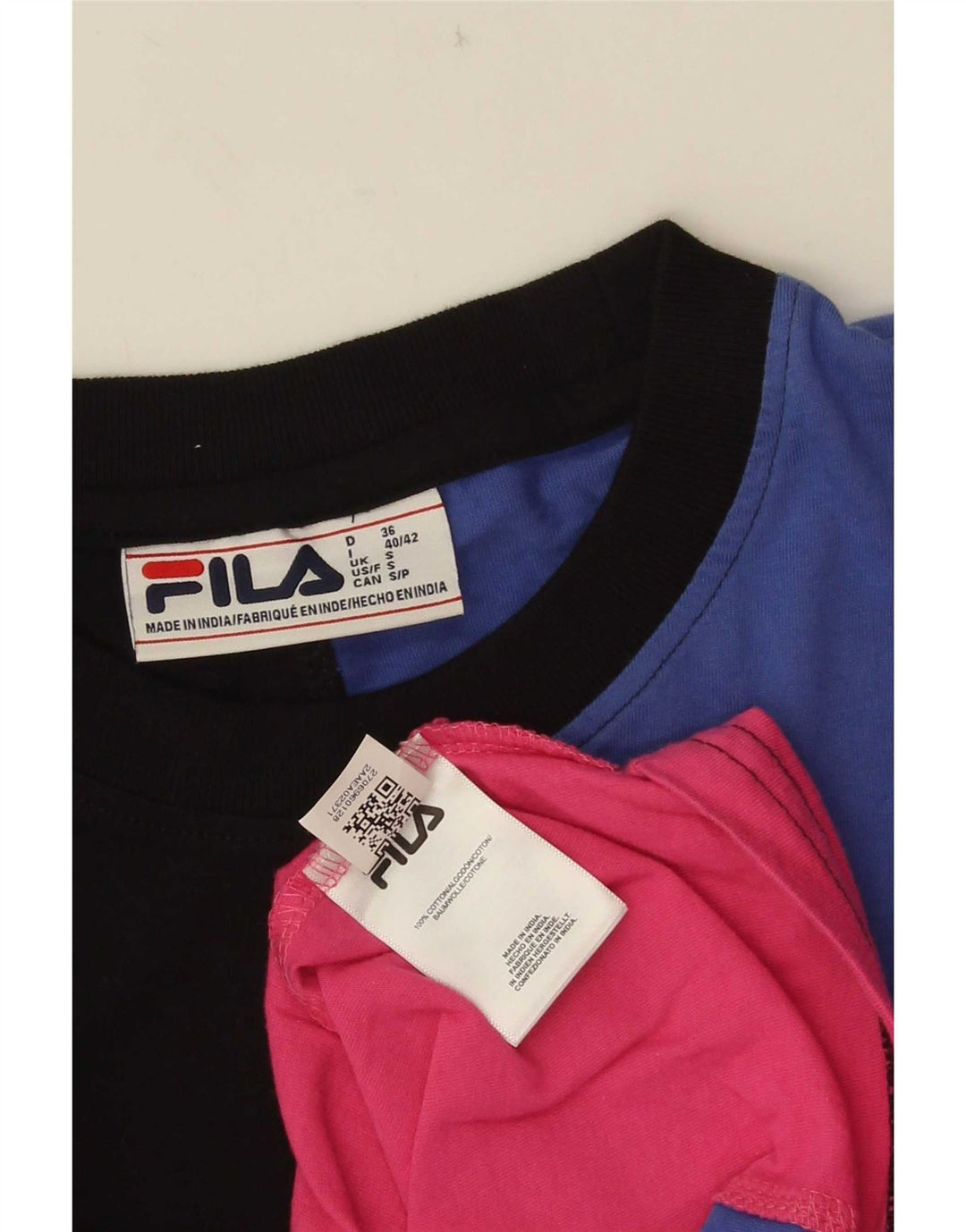 Fila Mens Graphic T-Shirt Top Pequeno Multicolorido Colorblock Algodão