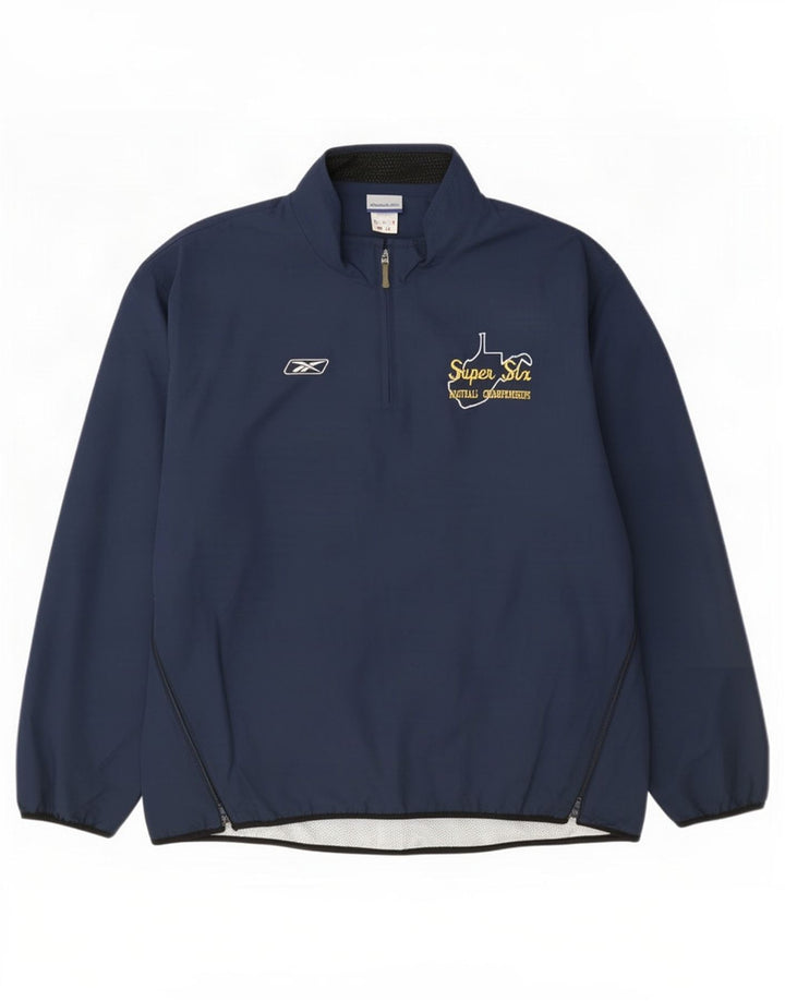 Jaqueta de chuva masculina Reebok UK 42 XL azul marinho poliéster