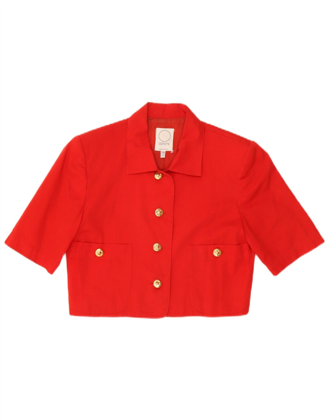 Opções blusa feminina manga curta cropped IT 40 algodão vermelho pequeno