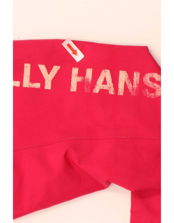 Jaqueta corta-vento com capuz Helly Hansen para meninas 13-14 anos poliéster vermelho