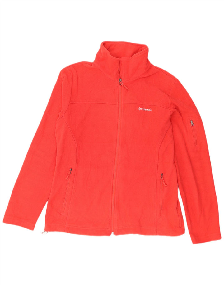 Jaqueta de lã feminina Columbia UK 16 grande poliéster vermelho