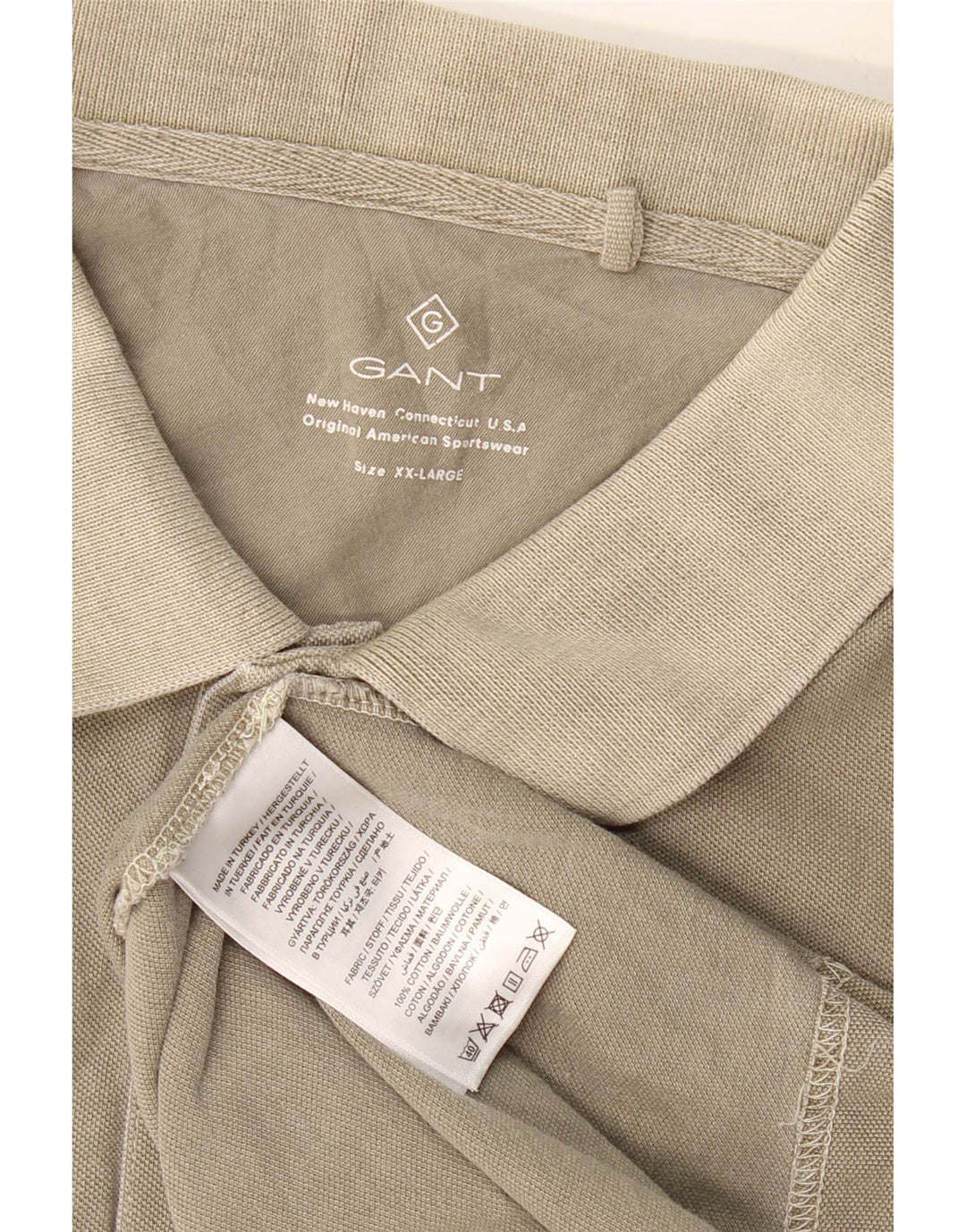 Camisa polo masculina GANT 2XL algodão cáqui