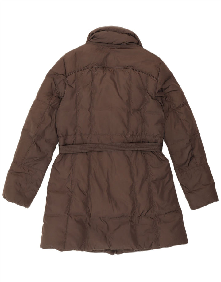 Casaco acolchoado feminino Geox UK 14 grande poliéster marrom