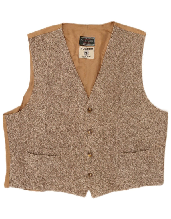 Colete masculino Porto Di Panama IT 54 XL lã marrom