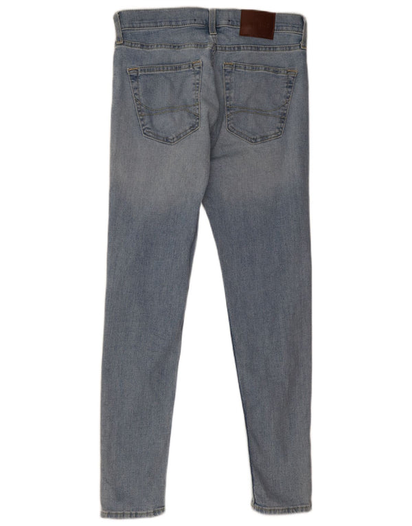 Hollister Mens Super Skinny Jeans W30 L30 Azul Algodão