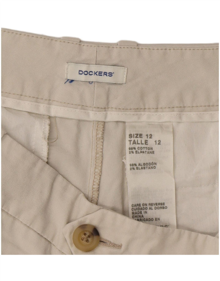Shorts Chino Feminino Dockers US 12 Grande W36 Algodão Bege