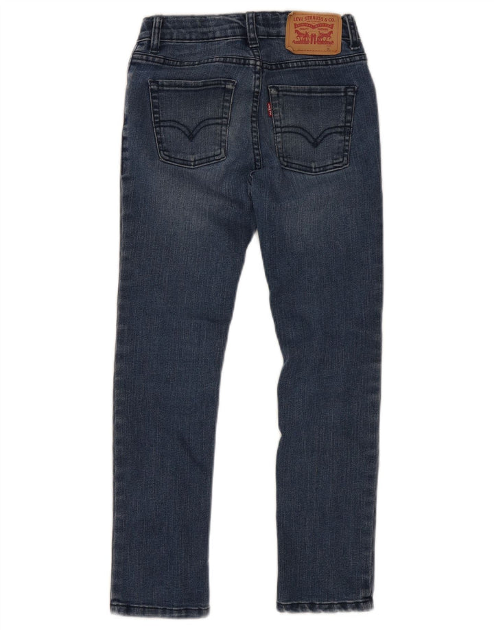 LEVI'S Girls 510 Skinny Jeans 7-8 Anos W25 L22 Azul Algodão