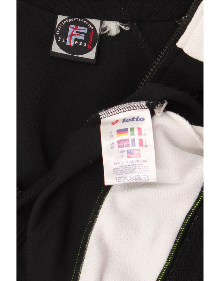 Lotto feminino oversized agasalho top jaqueta Reino Unido 10 pequeno bloco colorido preto