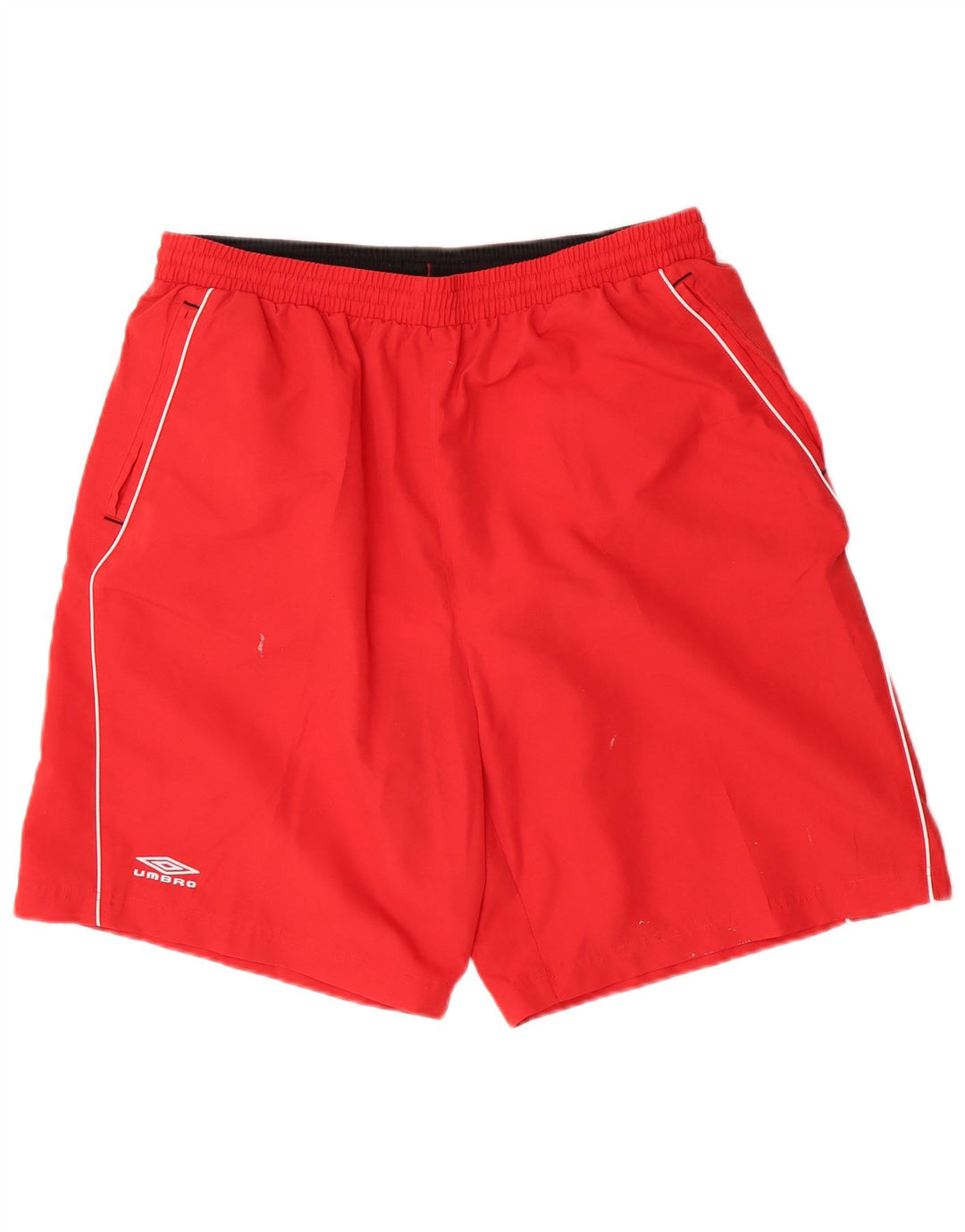Shorts esportivos gráficos masculinos da Umbro 2XL poliéster vermelho