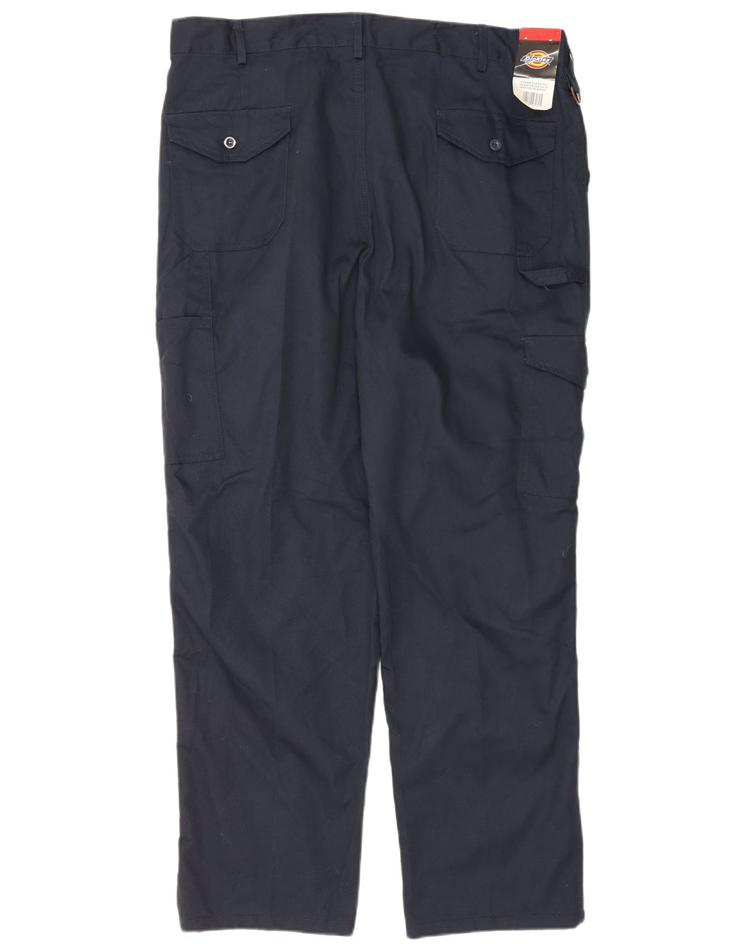 Calças cargo retas masculinas Dickies W40 L31 poliéster azul marinho