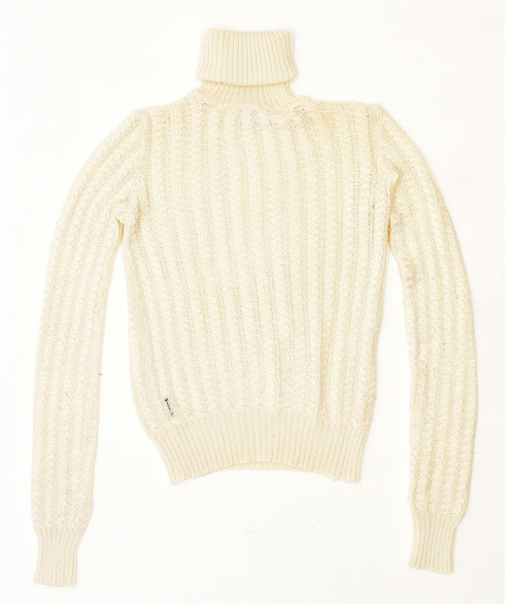 Suéter feminino ARMANI JEANS com gola redonda UE 40 médio off white