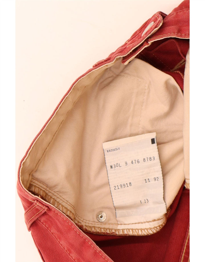 LEVI'S Masculino 476 Shorts Jeans W30 Médio Algodão Vermelho