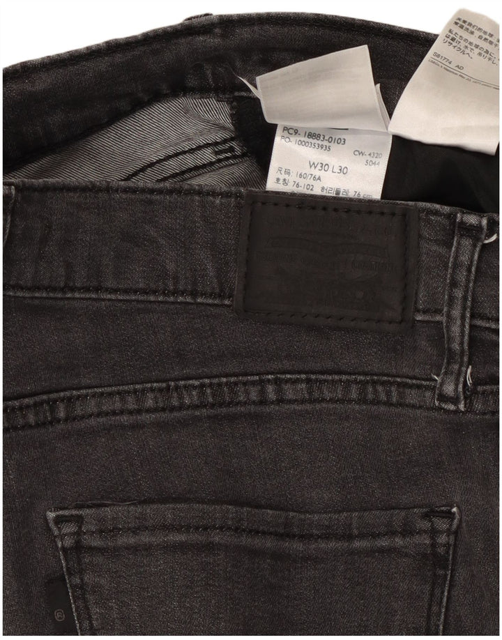 Calça jeans feminina Levi's 724 High Rise Straight W30 L30 cinza